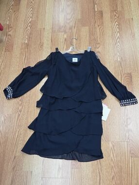 New LT Lanting Bride Dress Navy chiffon